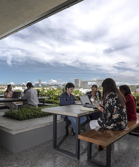 Los espacios al aire libre de Andares Corporativos son ideales para incrementar la productividad y creatividad.